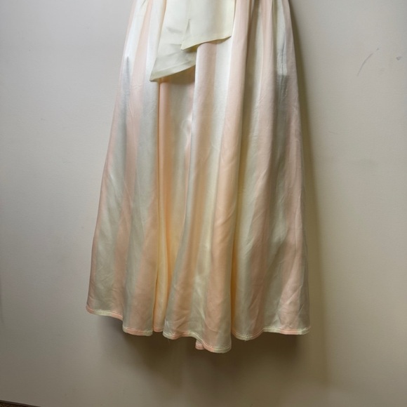 Vintage 70s Gunne Sax by Jessica McClintock Strawberry & Cream Striped Dress - Picture 3 of 14